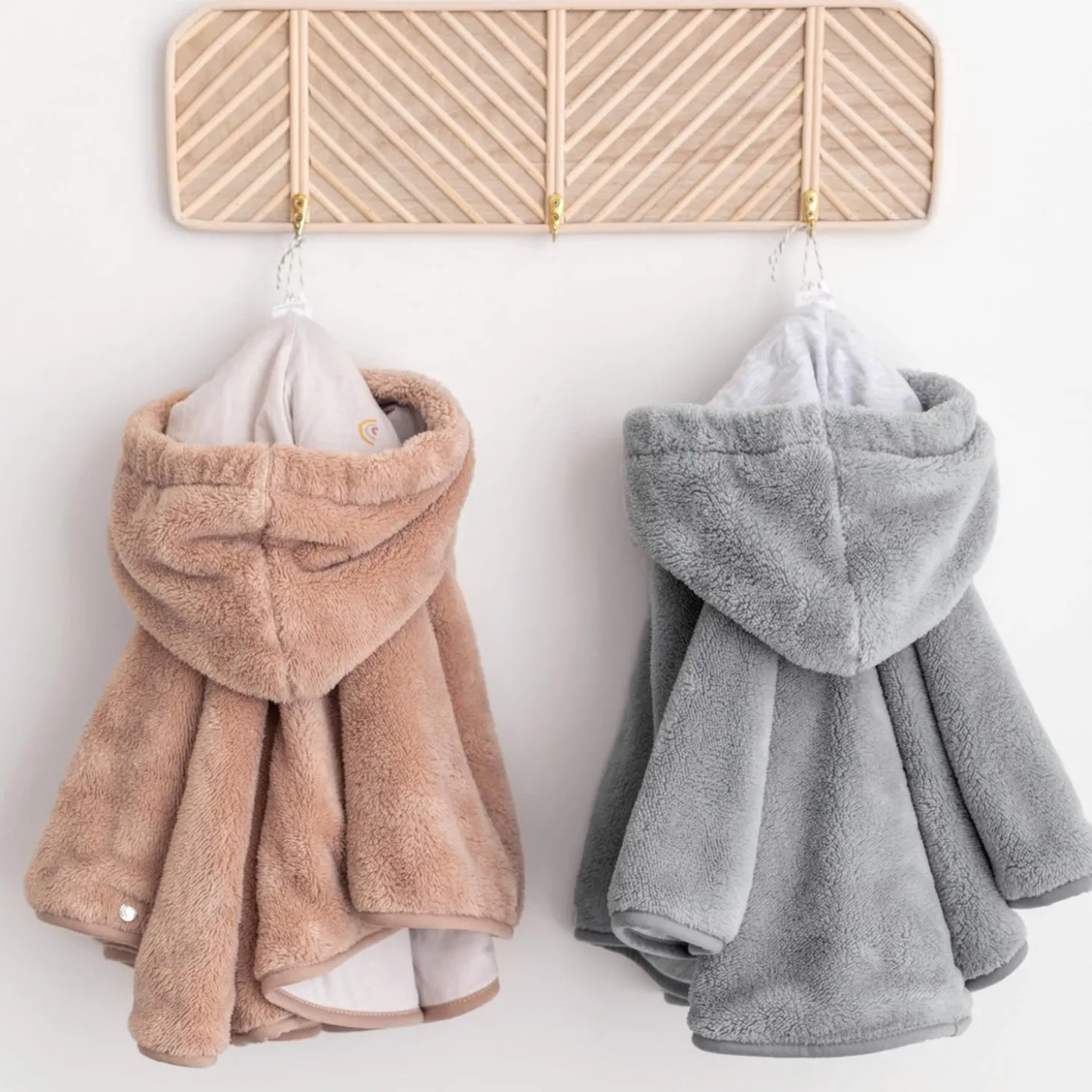 Bemini Poncho de voyage Softy jersey Gris moyen grizou 9-36 mois