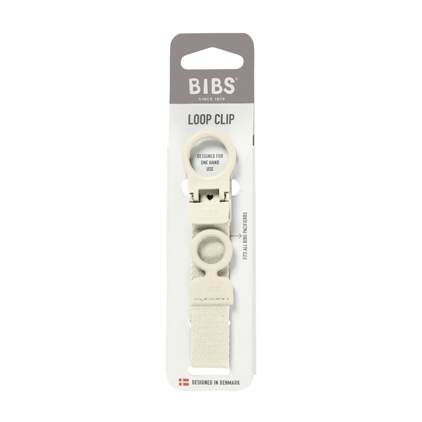 BIBS Attache Tétine Loop Ivory