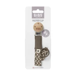 BIBS Attache Tétine Tressée Dark Oak/Vanilla