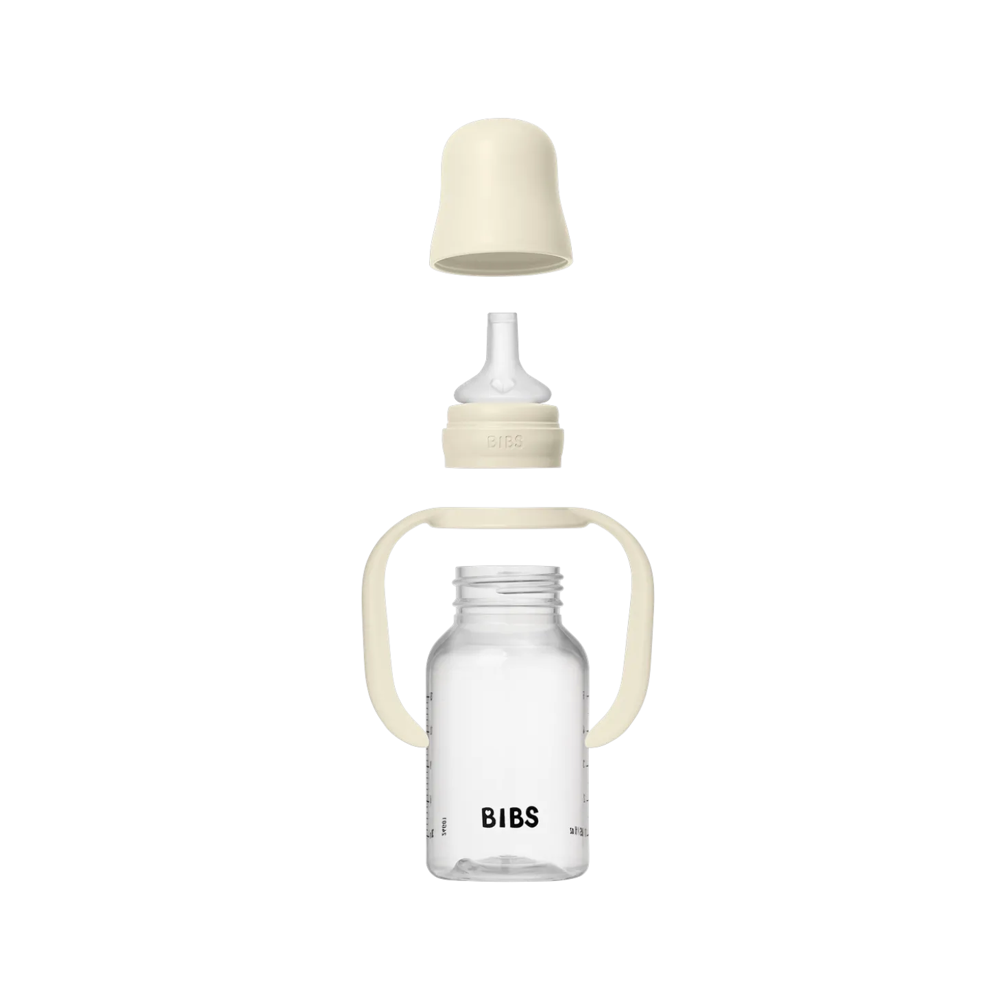 BIBS Biberon d'Apprentissage Silicone 1 Pack Ivory 150 ml