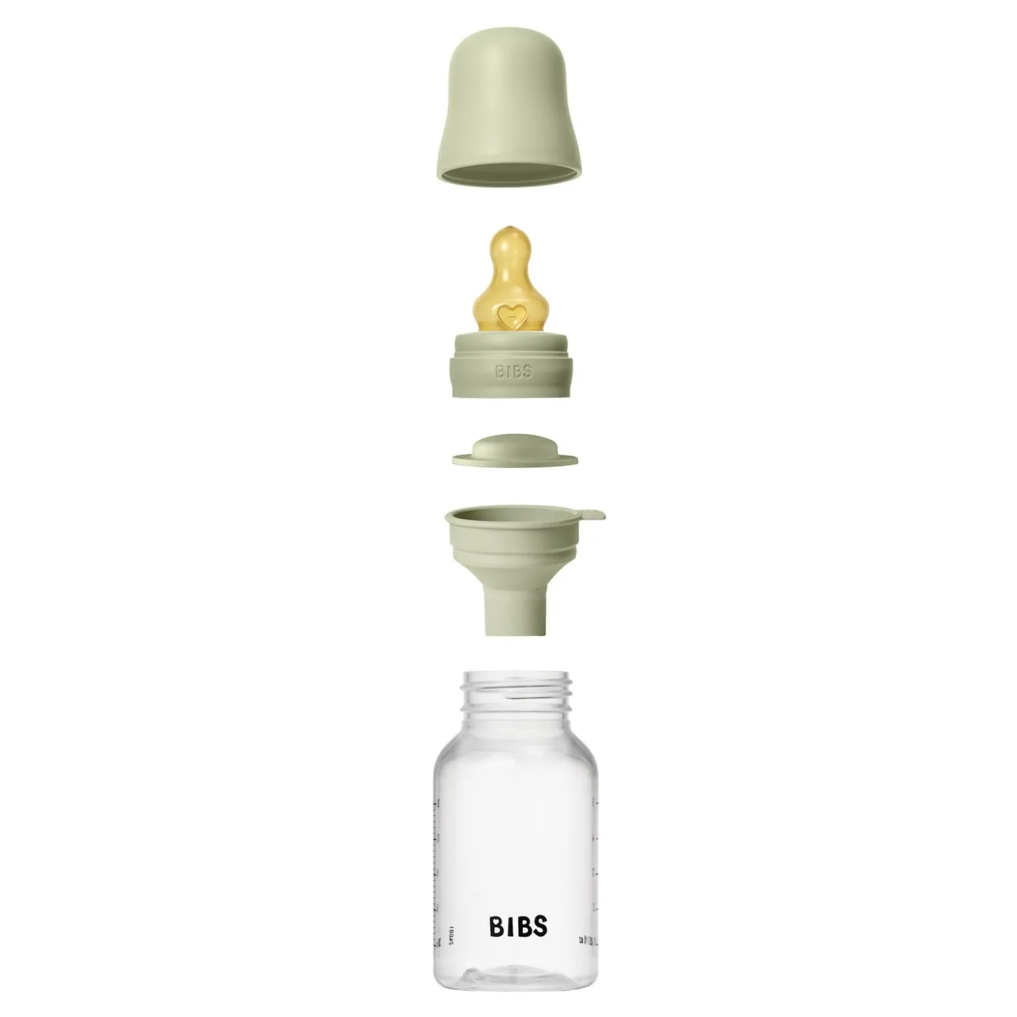 BIBS Biberon Rond Caoutchouc naturel 1 Pack Sage 150 ml - Débit lent
