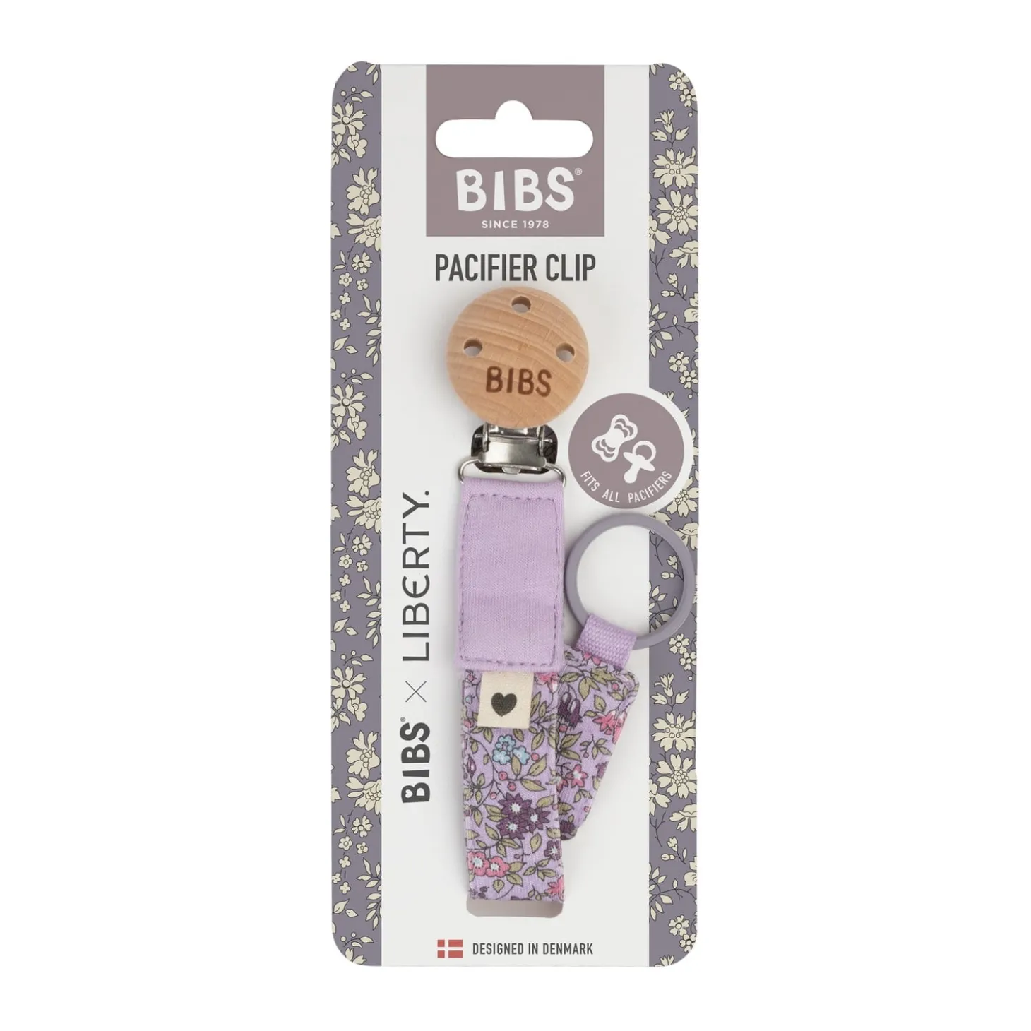 BIBS BIBS x Liberty Attache Tétine Chamomile Lawn Violet Sky