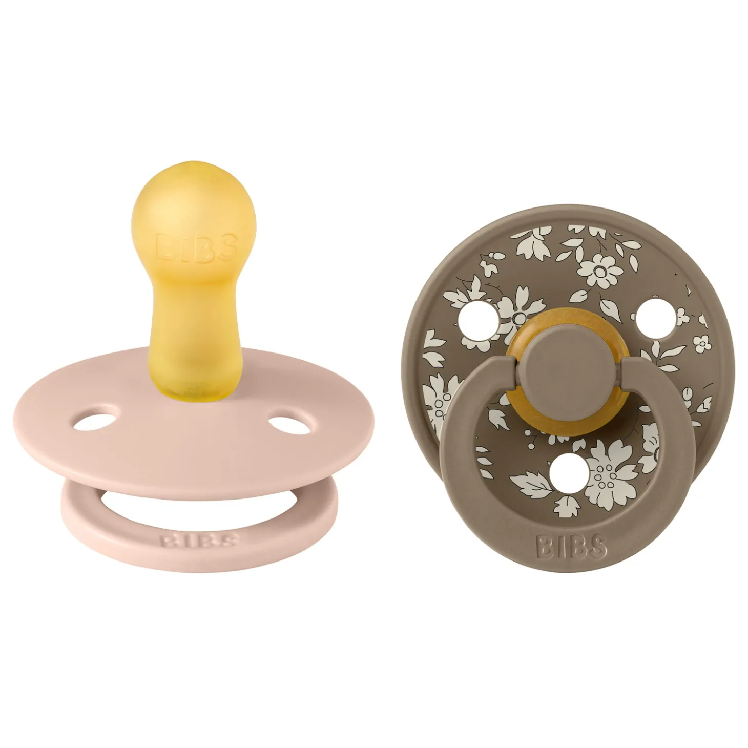 BIBS BIBS x Liberty Tétine Colour 2 Pack Caoutchouc naturel Blush/Dark Oak