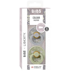 BIBS BIBS x Liberty Tétine Colour 2 Pack Cloud/Sage 0-6 mois