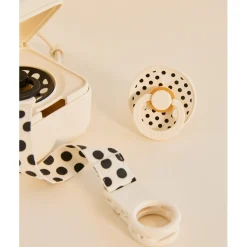 BIBS                    Studio Attache Tétine Loop Polka    Ivory Black