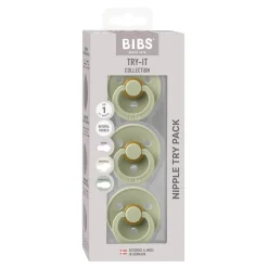 BIBS                    Tétines Coffret découverte 3 Pack    Sage/Sage            0-6 mois