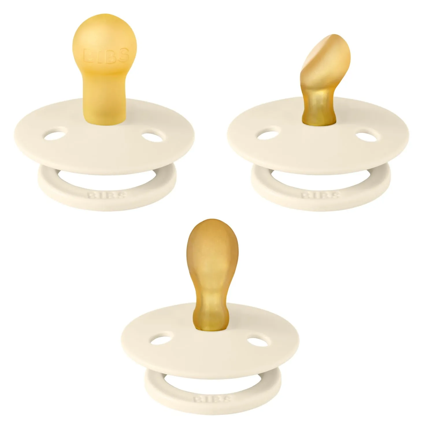 BIBS Tétines Coffret découverte 3 Pack Ivory/Ivory 0-6 mois