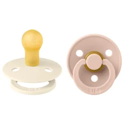 BIBS                    Tétines Colour 2 Pack Caoutchouc naturel    Ivory/Blush