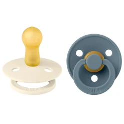 BIBS                    Tétines Colour 2 Pack Caoutchouc naturel    Ivory/Petrol