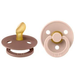 BIBS                    Tétines Colour 2 Pack Caoutchouc naturel    Blush/Woodchuck