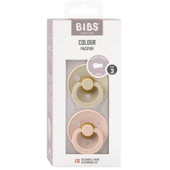 BIBS                    Tétines Colour 2 Pack Caoutchouc naturel    Vanilla/Iron            18 mois+