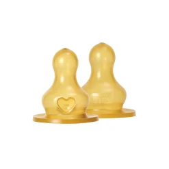 BIBS Tétines de Biberon Rond Caoutchouc naturel 2 Pack Débit Moyen Multicolore Débit moyen