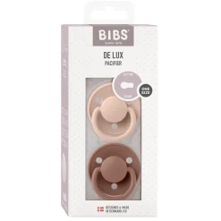BIBS Tétines De Lux 2 Pack Silicone Woodchuck/Blush