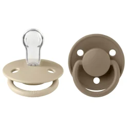 BIBS                    Tétines De Lux 2 Pack Silicone    Vanilla/Dark Oak