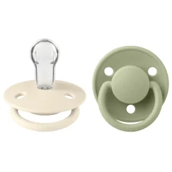 BIBS Tétines De Lux 2 Pack Silicone Ivory/Sage