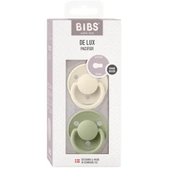 BIBS                    Tétines De Lux 2 Pack Silicone    Ivory/Sage