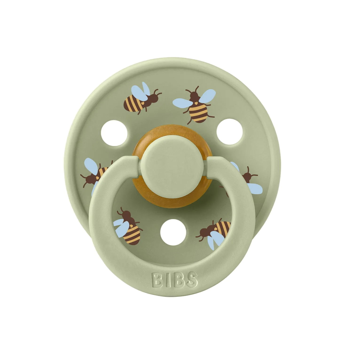 BIBS Tétines Studio Colour Bumblebee Friends Caoutchouc naturel Sage 6-18 mois