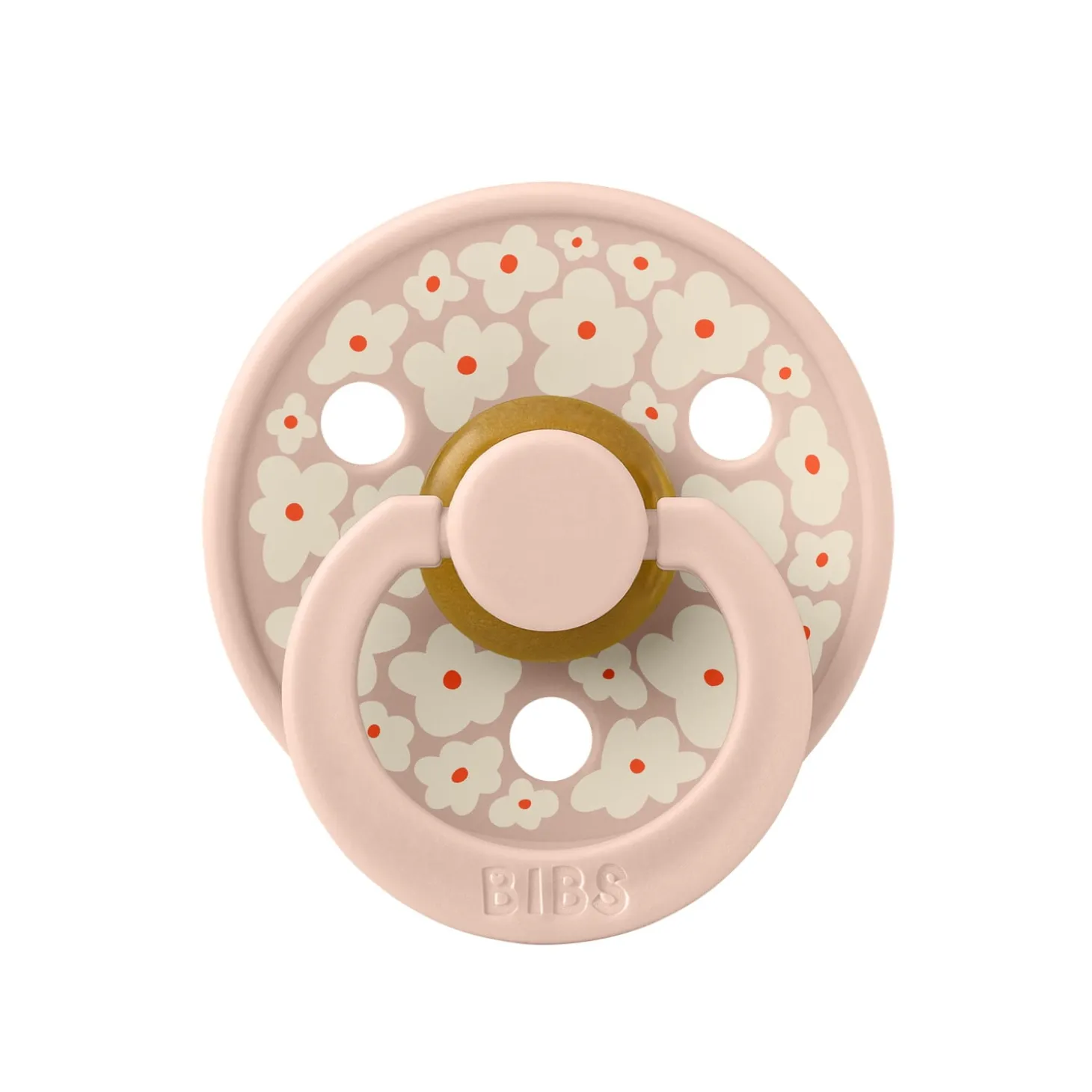 BIBS Tétines Studio Colour Jasmine Field Caoutchouc naturel Blush 6-18 mois