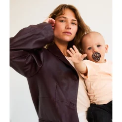 BIBS Tétine Studio Colour 2 Pack Polka Caoutchouc Pink/Mocha Taille 1
