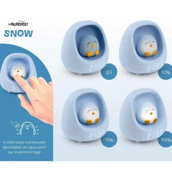Bigben kids Reveil veilleuse pingouin Bleu