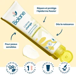 Biolane Crème change Jaune Et Blanc 100 ml