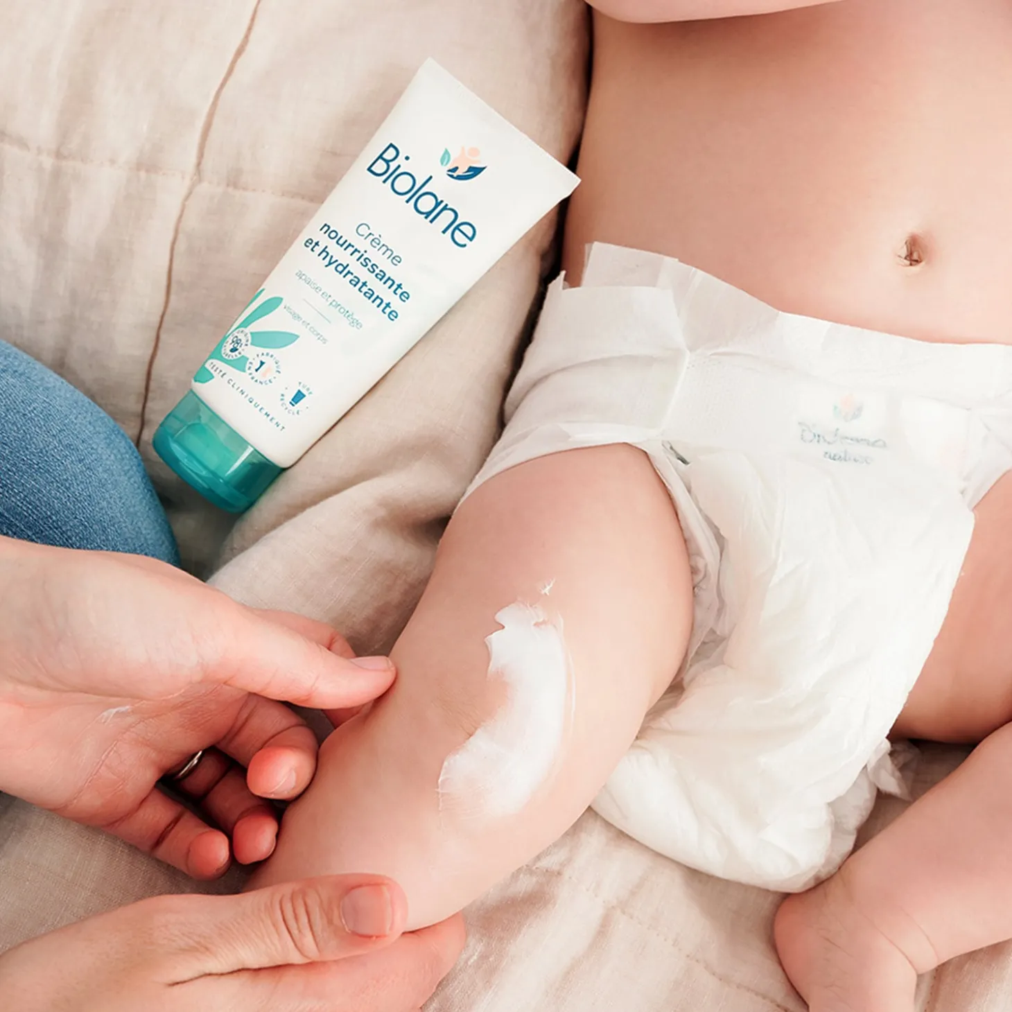 Biolane Crème nourrissante et hydratante Vert Et Blanc 100 ml
