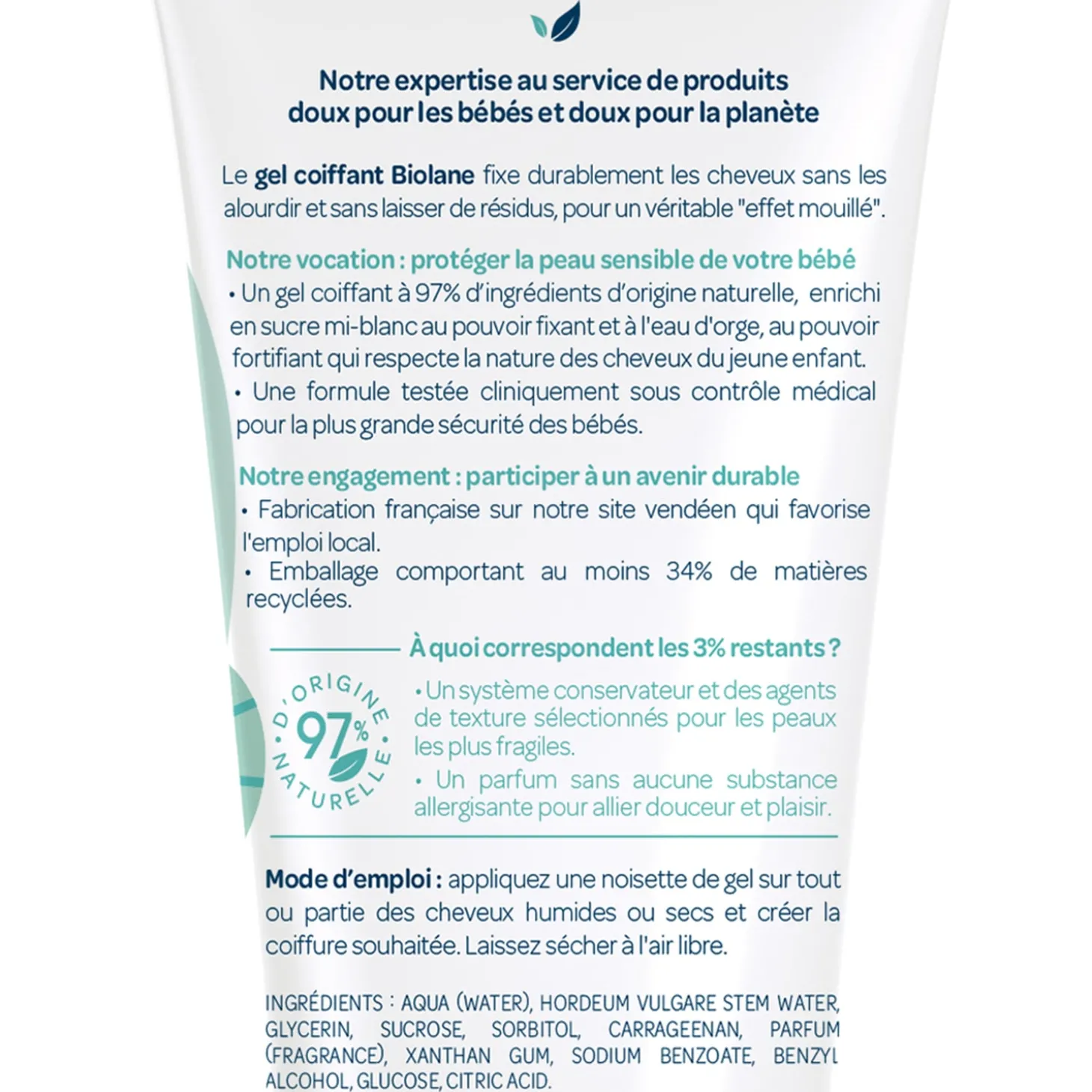 Biolane Gel coiffant Multicolore 100 ml
