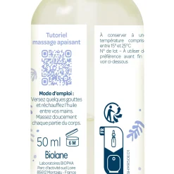 Biolane Huile de massage relaxante Lila Et Blanc 50 ml