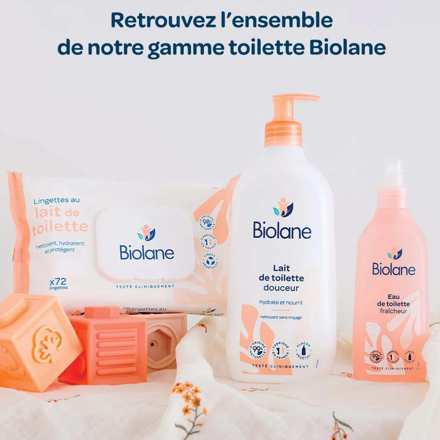 Biolane Lait de toilette Rose Et Blanc 750 ml