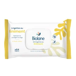 Biolane Lingettes au liniment Jaune Et Blanc