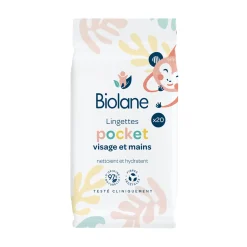 Biolane Lingettes pocket visage et mains Multicolore