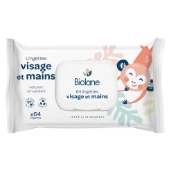 Biolane                    Lingettes visage et mains    Multicolore