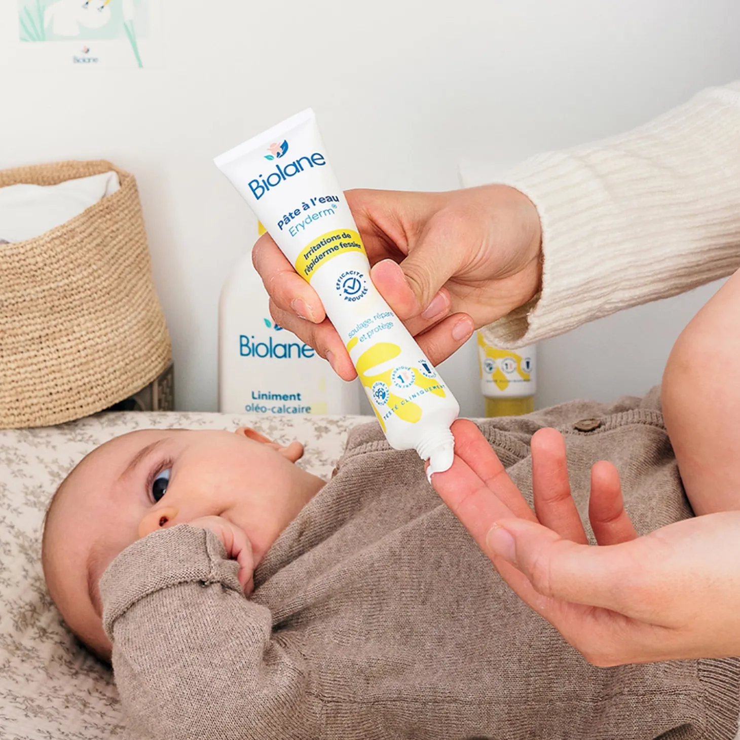 Biolane Pâte à l'eau Eryderm Jaune Et Blanc 75 ml