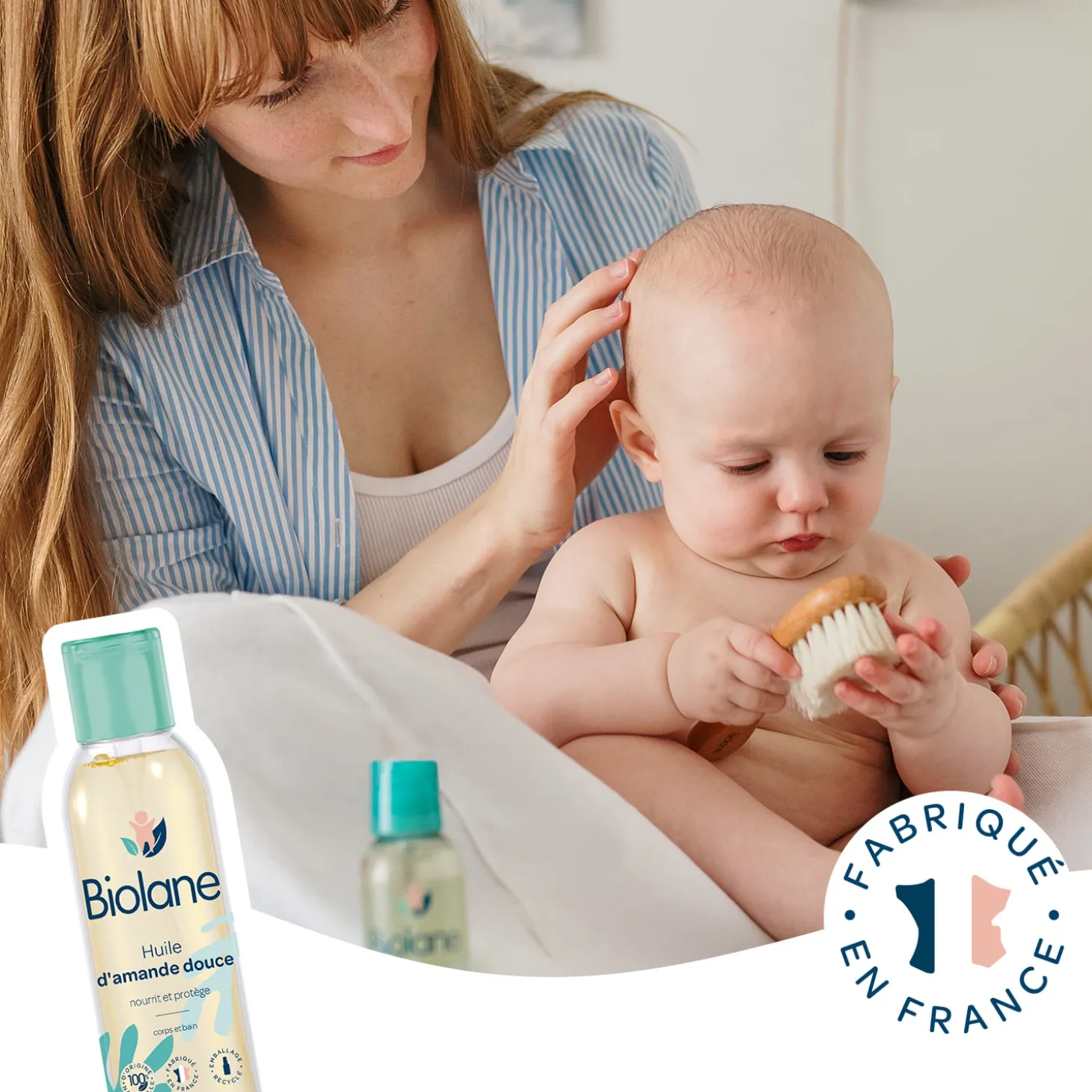 Biolane Spray huile d'amande douce Vert Et Blanc 75 ml