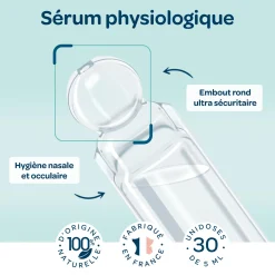 Biolane Sérum physiologique en unidoses Vert Et Blanc 5 ml