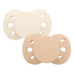 Biolane                    Sucettes anatomiques Essentielle    Beige Et Marron            18 mois +