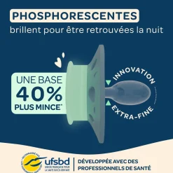Biolane                    Sucettes anatomiques Nuit    Beige Clair Et Foncé            0-6 mois