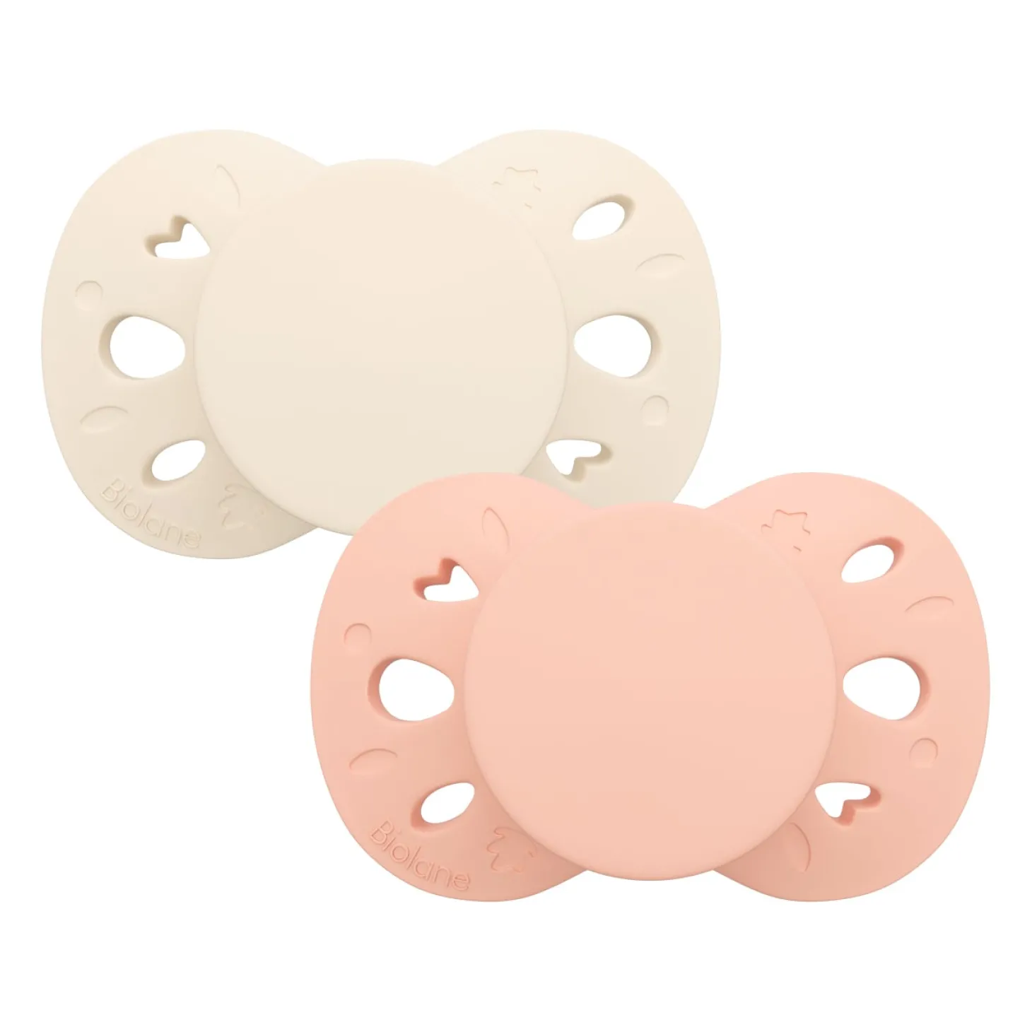 Biolane Sucettes anatomiques Essentielle Rose Et Beige