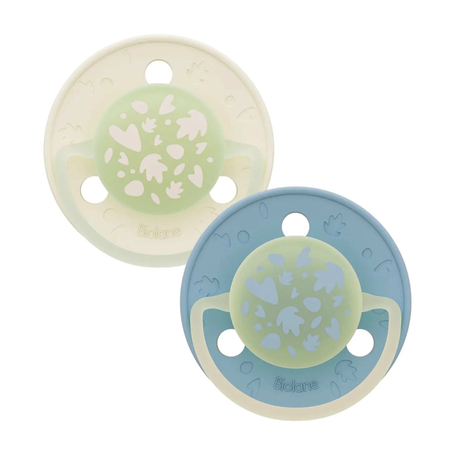 Biolane Sucettes rondes Nuit Vert Et Beige 6 mois +