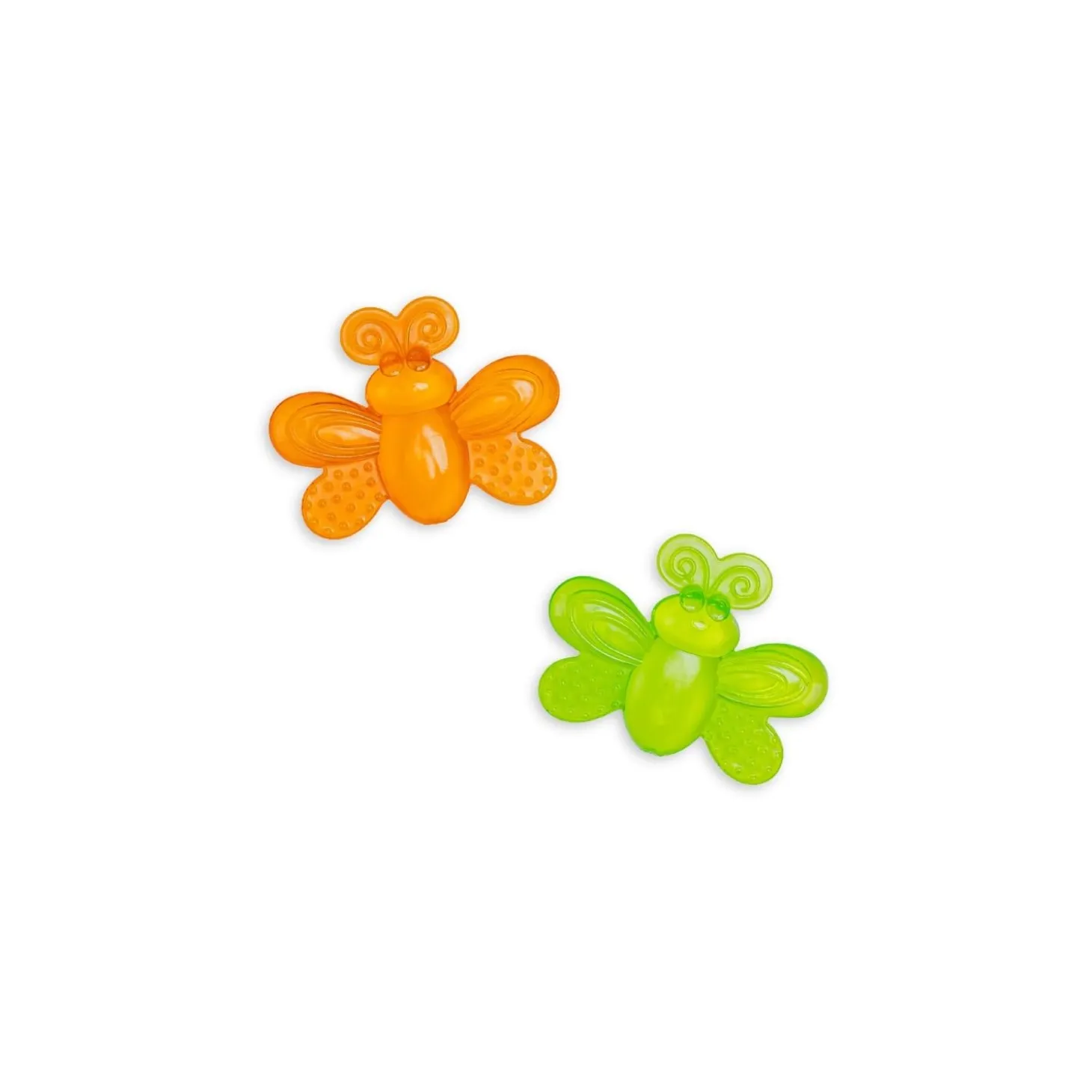 Bo Jungle Anneau de dentition à refrigérer Papillon 2 pcs Orange/Vert