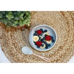 Bo Jungle                    B-Assiette ventouse silicone & cuillère    Gris