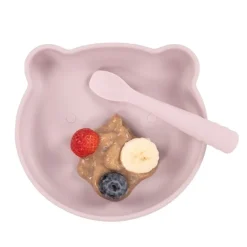 Bo Jungle B-Assiètte Ventouse Ourson Rose