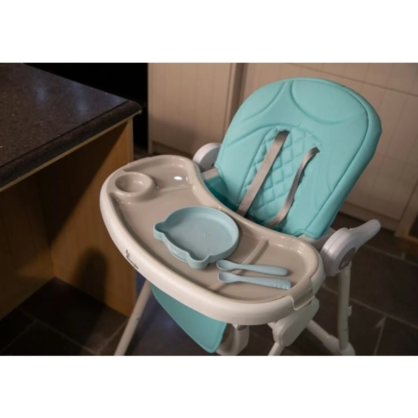 Bo Jungle B-Assiètte Ventouse Ourson Bleu