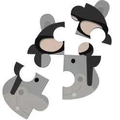 Bo Jungle                    Puzzle d'animaux (3pcs) - Tigre/Hippo/Grenouille