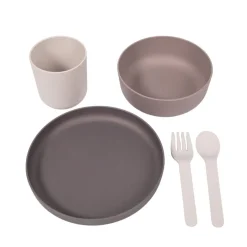 Bo Jungle                    Set vaisselle Biodégradable CPLA 5pcs    Gris