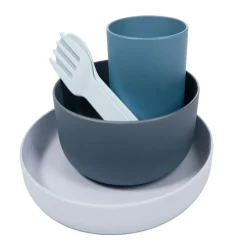 Bo Jungle Set vaisselle Biodégradable CPLA 5pcs Bleu