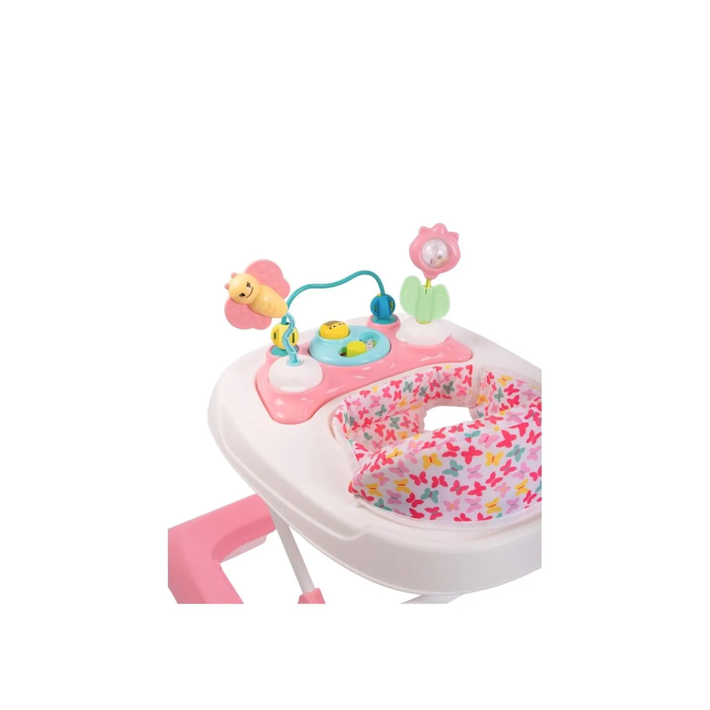 Bo Jungle Trotteur Fleurs de Papillon Rose