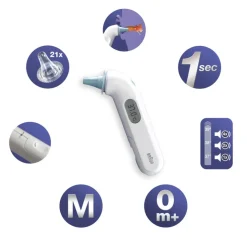 Braun Thermomètre auriculaire infrarouge ThermoScan 3