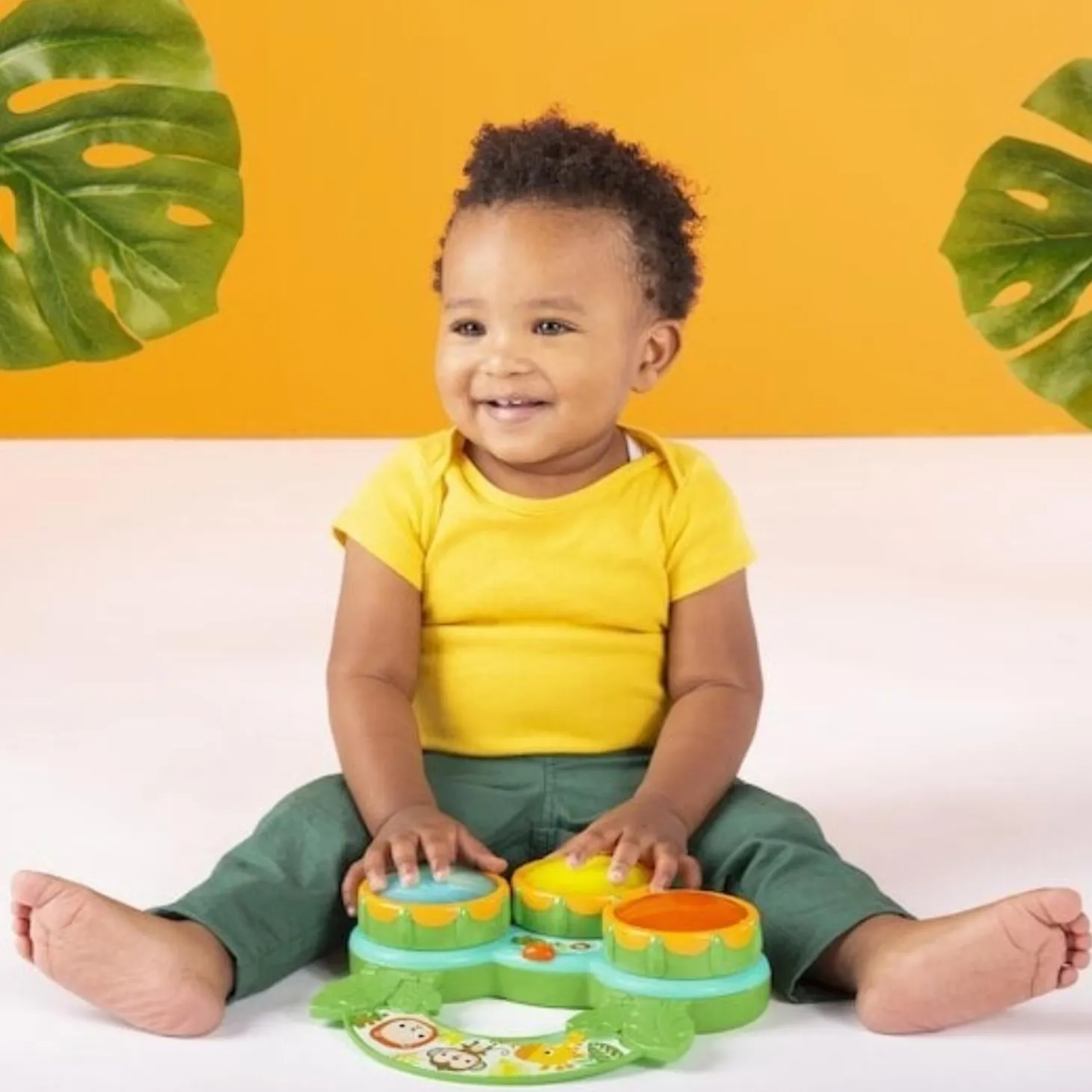 Bright Starts Jouet musical Tambours Safari Multicolore