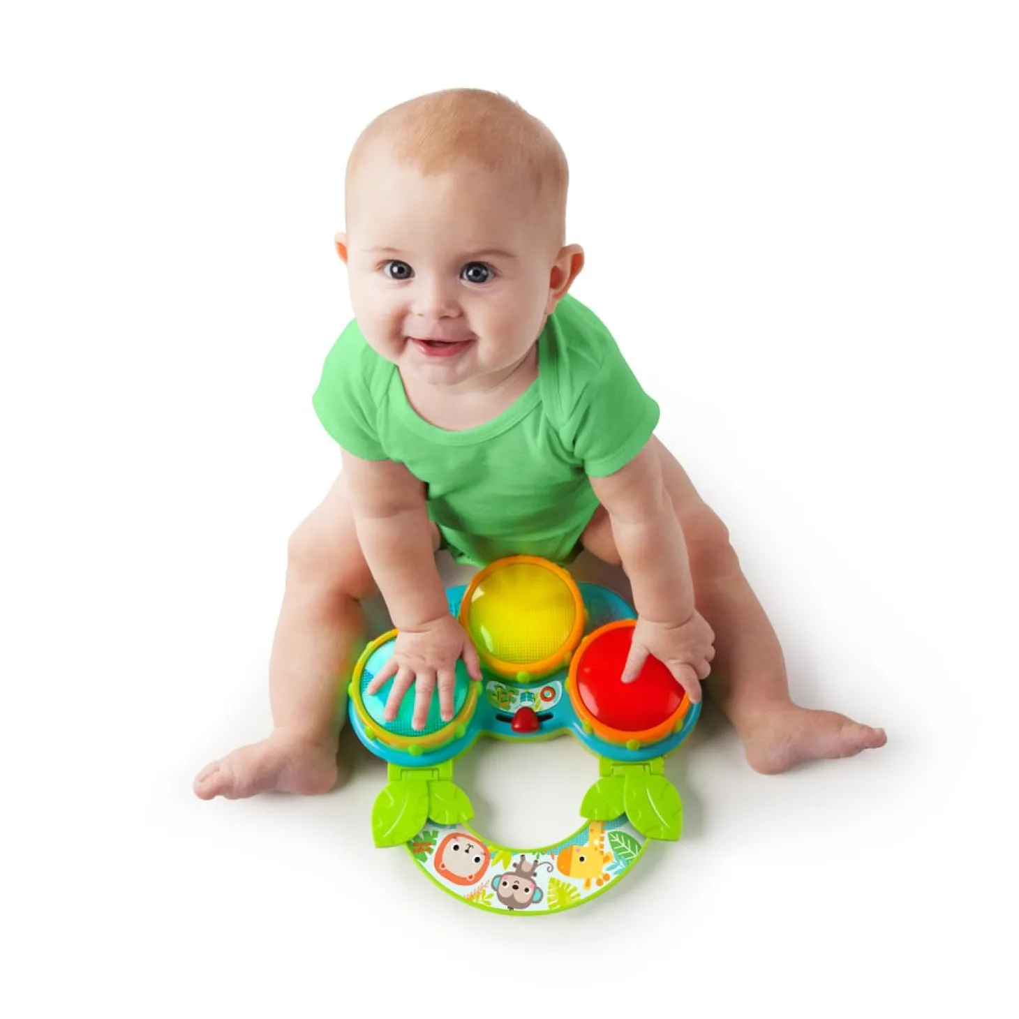 Bright Starts Jouet musical Tambours Safari Multicolore